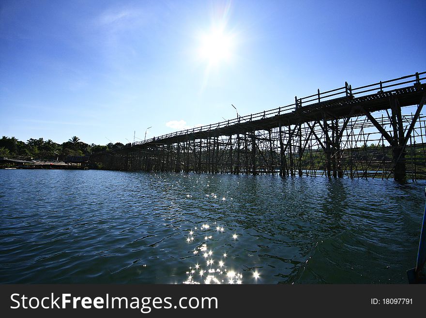 Mon Bridge, old construct in Kanjanaburi, Thailand (Saphan mon). Mon Bridge, old construct in Kanjanaburi, Thailand (Saphan mon)