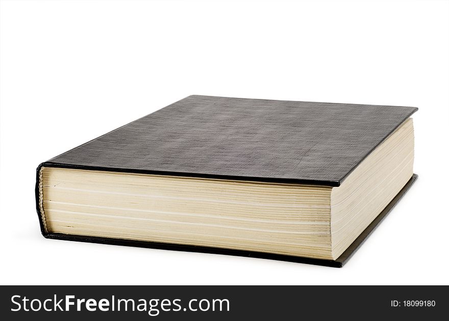 The big black book on a white background