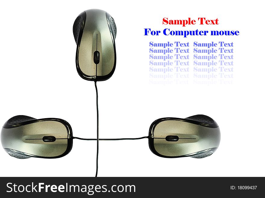 Computer mouse with white background