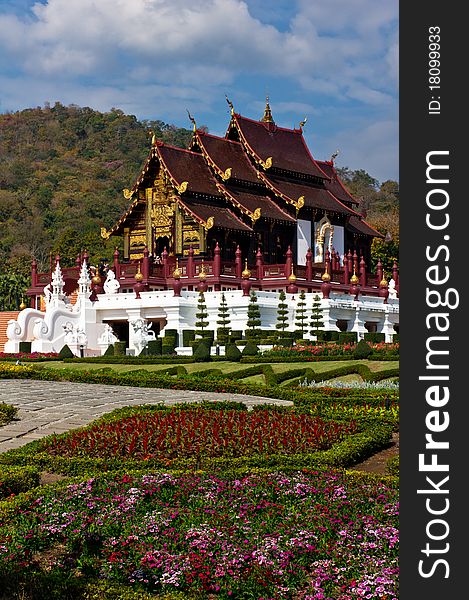 Garden In Thai Temple