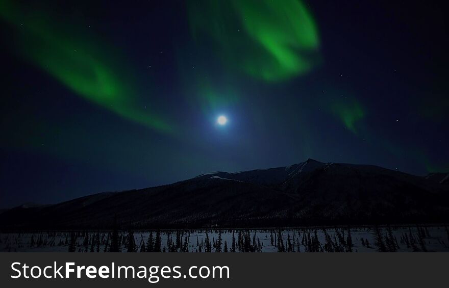 Aurora Borealis, Solar Wind, Night, Northern Lights, Polar Lights, Alaska