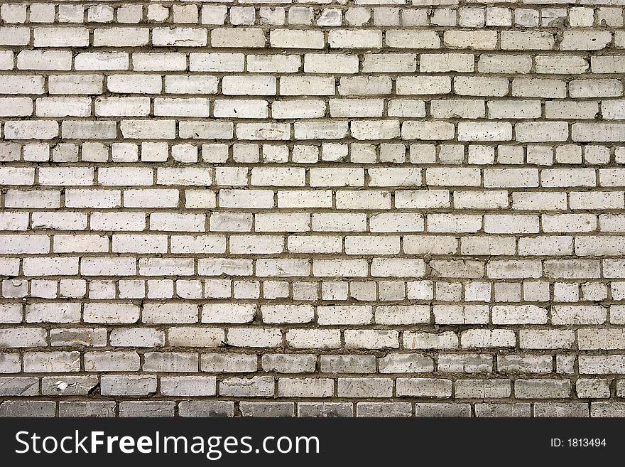 Texture of wall from a white brick