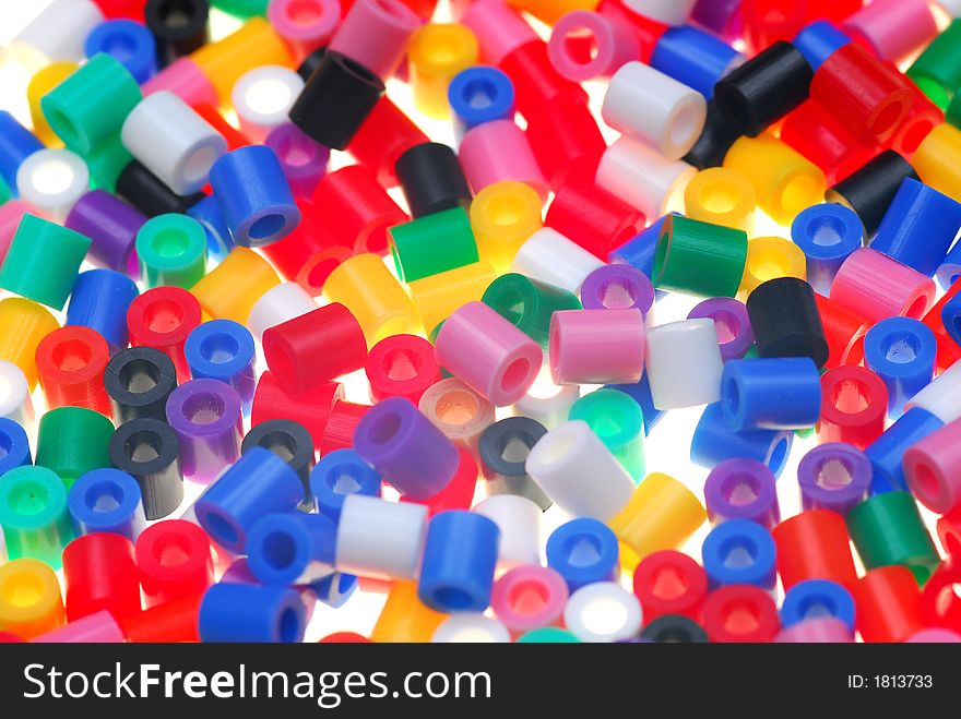 Color small children plastic cylinders. Color small children plastic cylinders