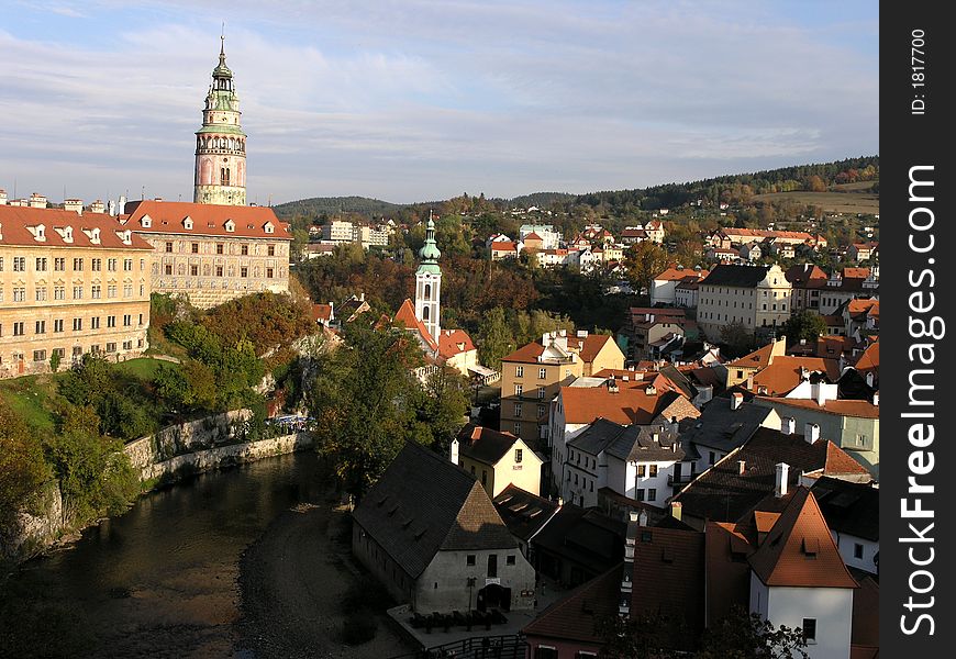 Czech old royal town and castle Cesky Krumlov. Czech old royal town and castle Cesky Krumlov