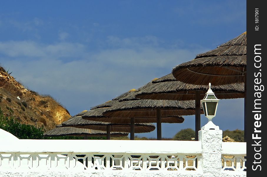 Years cafe at coast of Portugal