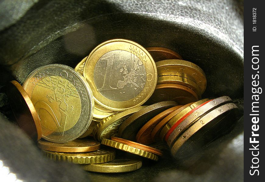 Money , some european euro coins