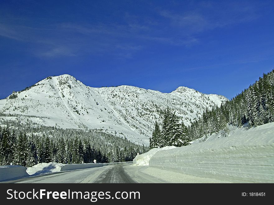 Highway 2 to Stevens Pass, WA. Highway 2 to Stevens Pass, WA