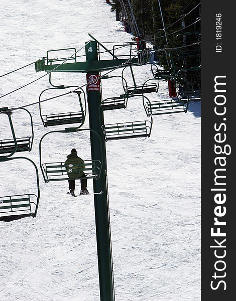 Ski lifts in ski resort