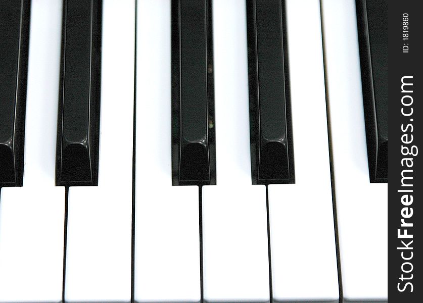 Keyboard on a musical instrument. Keyboard on a musical instrument.