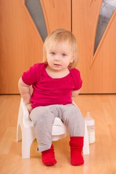 Baby Sit On Baby Toilet Stock Photos Baby Sit On Baby Toilet Stock Photos