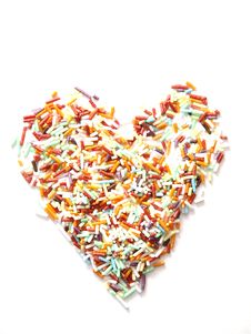 Sprinkles Heart Stock Image