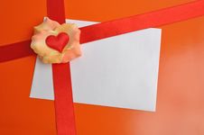 Valentine Card, Heart, Ribbon Royalty Free Stock Images Valentine Card, Heart, Ribbon Royalty Free Stock Images