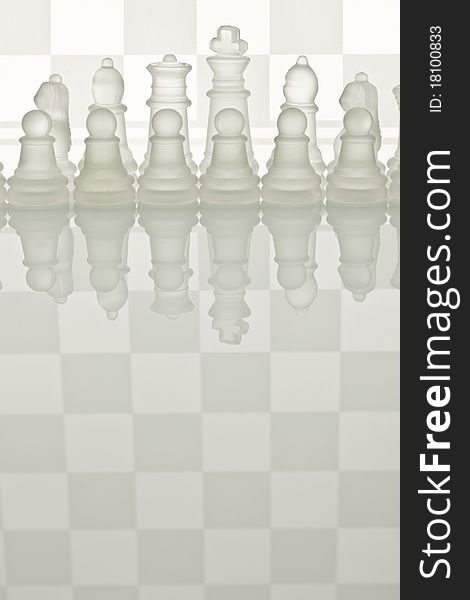 Close-up Of Glass Chess