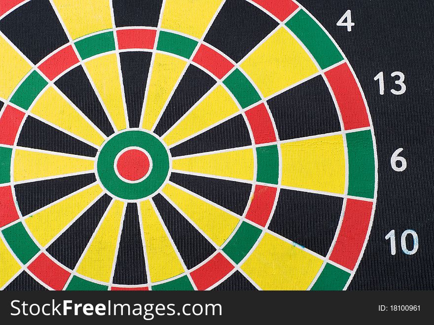 Multi-colored target for darts