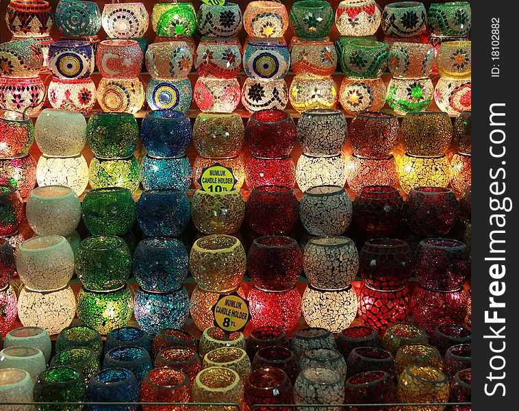 Candle holder in the Spica Bazaar, Istanbul.