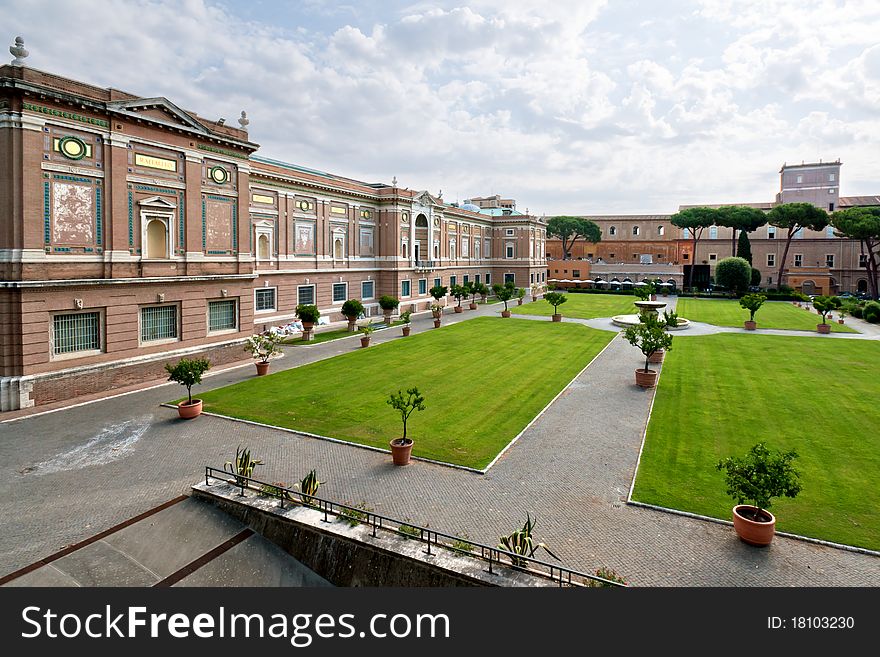 View at the Vatican Museums in Rome, Italy