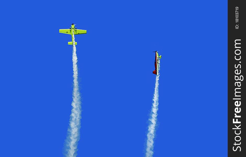 Two pilot going up together. Two pilot going up together