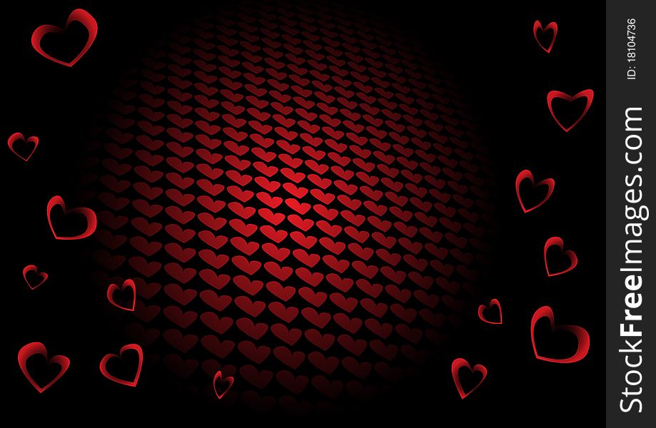 Vector valentine background. Clip-art