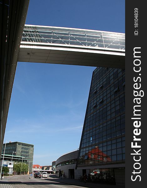 Exterior of a Modern Building in Copenhagen, Denmark. Exterior of a Modern Building in Copenhagen, Denmark