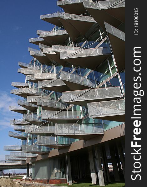 Exterior of a Modern Building in Copenhagen, Denmark. Exterior of a Modern Building in Copenhagen, Denmark