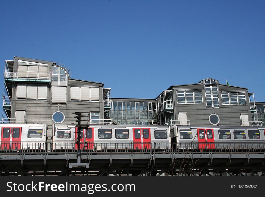 Metro Station in Hamburg City, Northern Germany. Metro Station in Hamburg City, Northern Germany