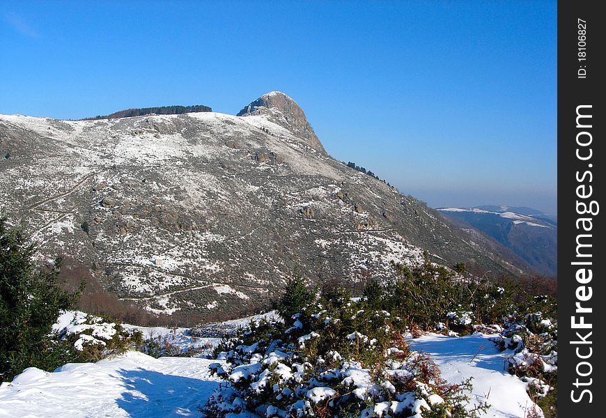 Winter landscape, photo collection of a mountain-view. Winter landscape, photo collection of a mountain-view