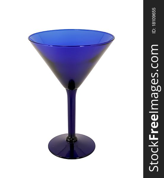 Blue wineglass isolated on white background. Blue wineglass isolated on white background