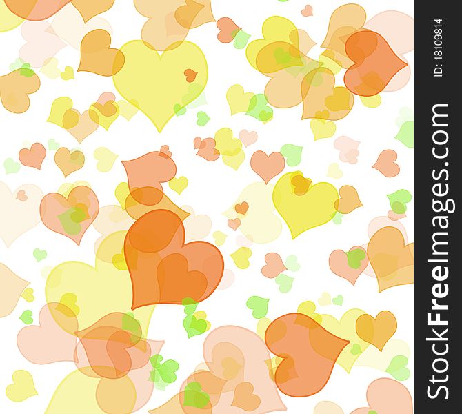 A background pattern  with opaque hearts as subtle texture.