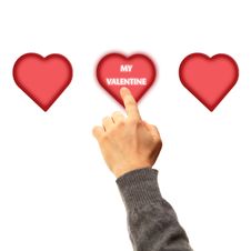Press My Valentine Heart Stock Image