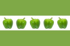 Green Pepper Border. Royalty Free Stock Photography Green Pepper Border. Royalty Free Stock Photography