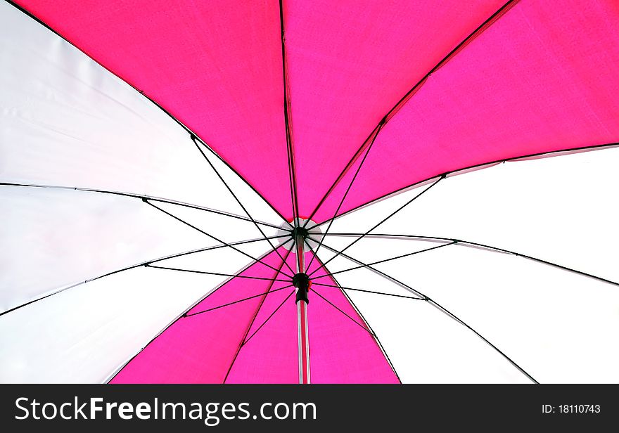Pink umbrella using as background