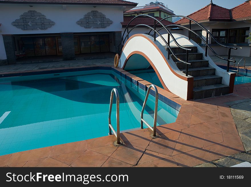 The hotel's outdoor swimming pool