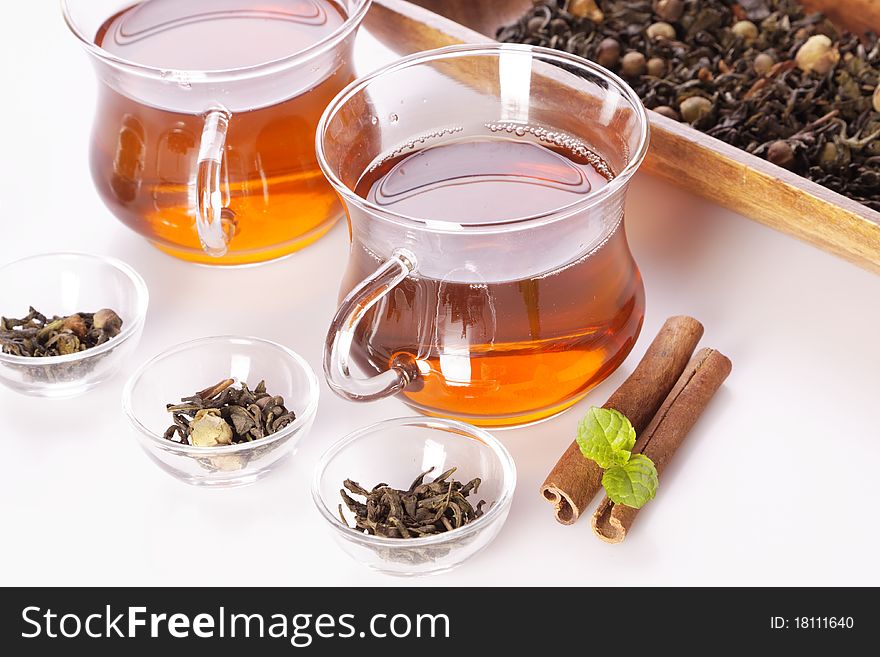 Healthy tea concept, studio shots
