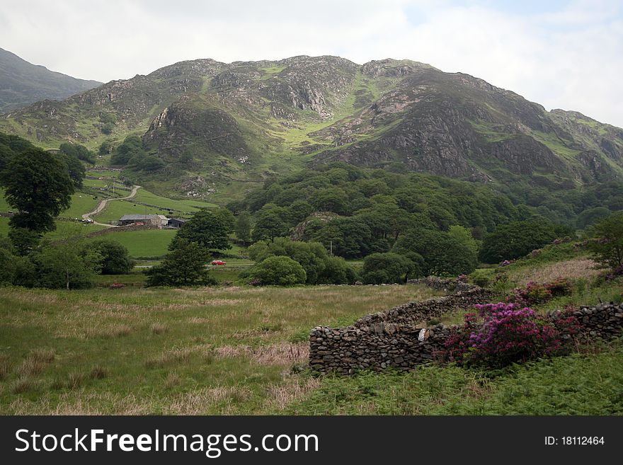 Llyn Dinas Valley near Beddgelert, Snowdonia in North Wales