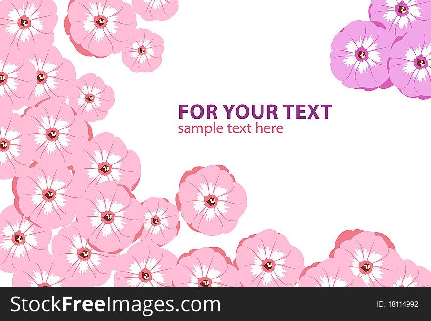 Beautiful Floral background (pink and violet flowers)