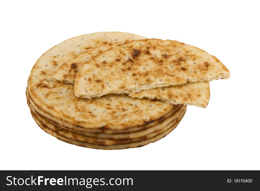 Dietary wheat tortillas, isolated on white background