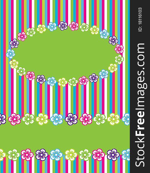 Greeting card with flower pattern. Greeting card with flower pattern