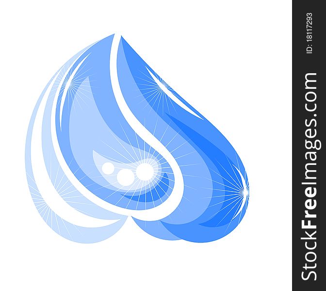 Shining water splash or drop. Vector illustration. Shining water splash or drop. Vector illustration