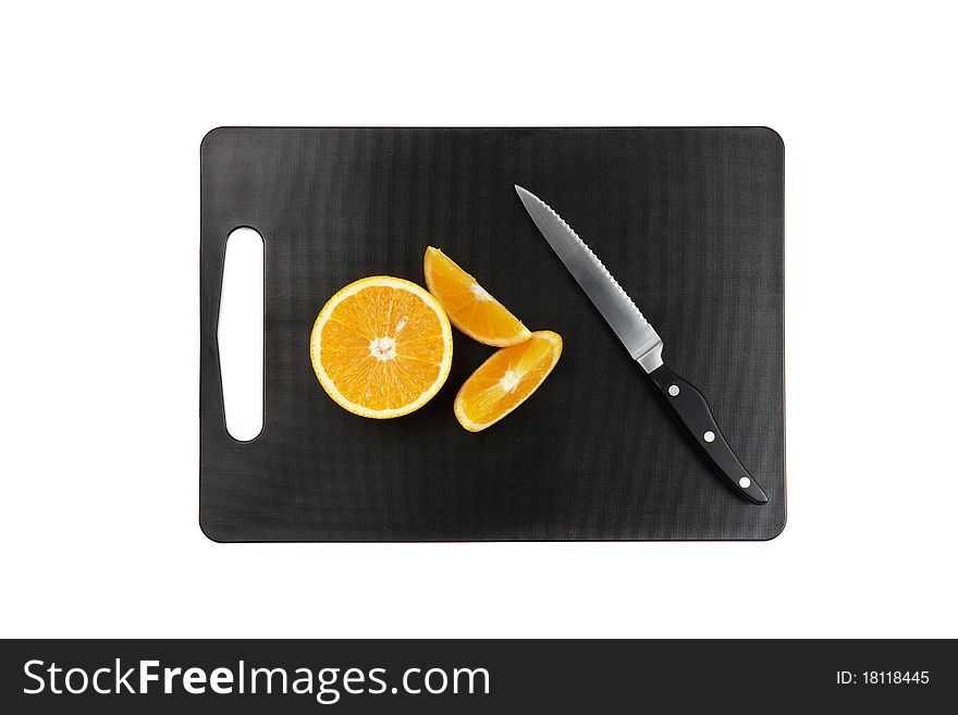 Cutting Board With Oranges