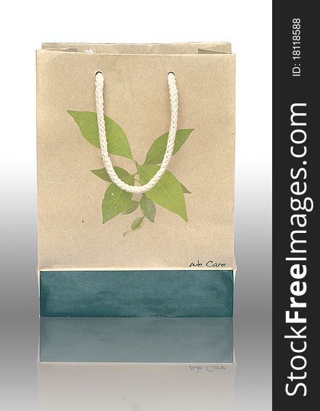Concept picture of recycle paper bag