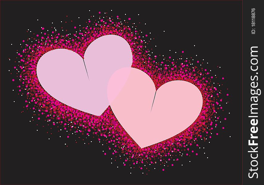 Abstract hearts. Vector illustration eps 10