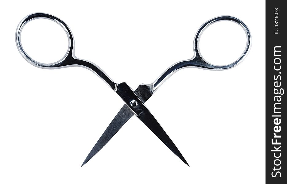 Nail scissors isolated on a white background