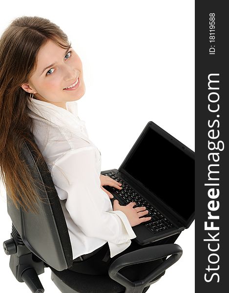 Young Woman With Laptop