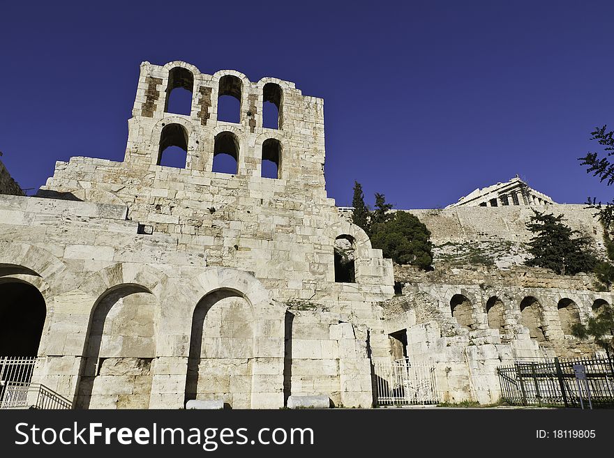 Odeon of Herodes Atticus in Athens,Greece
