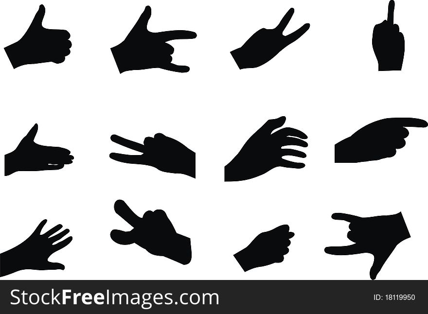 Giving of signs by hands. Signs and symbols. Giving of signs by hands. Signs and symbols