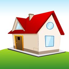 House On Grassland Royalty Free Stock Photography House On Grassland Royalty Free Stock Photography