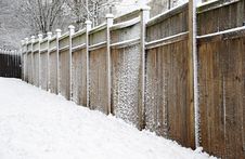 Fence Covered In Snow Stock Images Fence Covered In Snow Stock Images