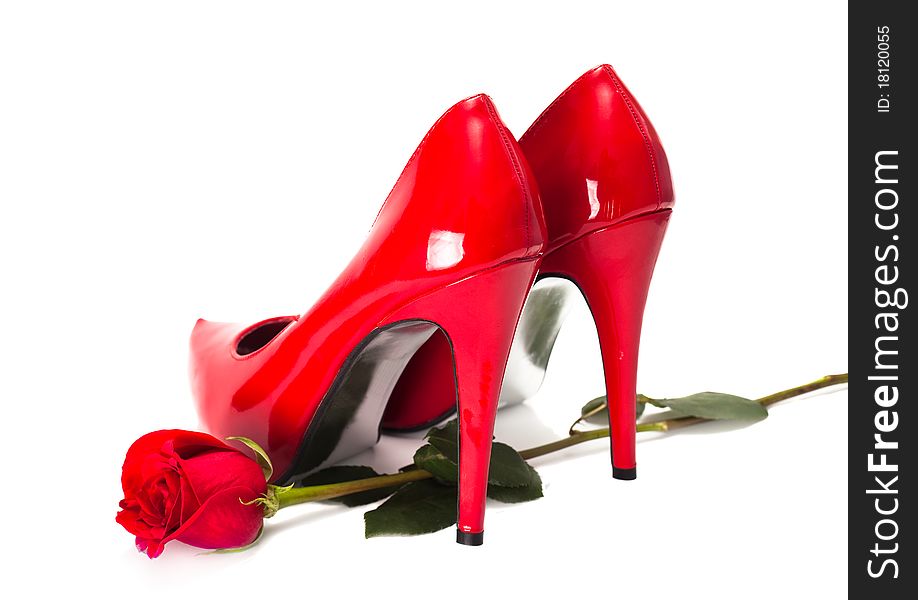 Red Heels isolated on white