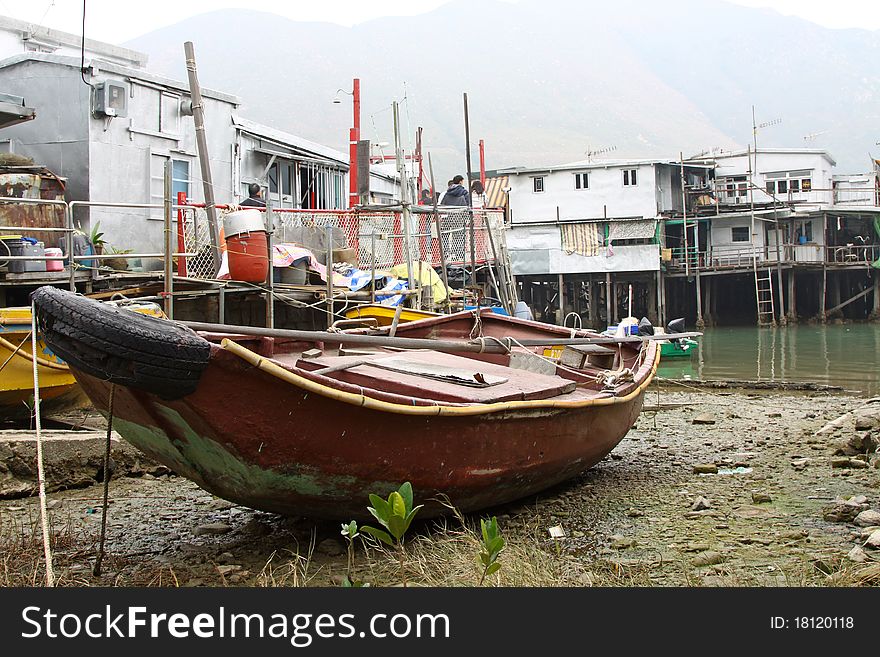 The silted-houses and the water village is shown in this picture. The silted-houses and the water village is shown in this picture