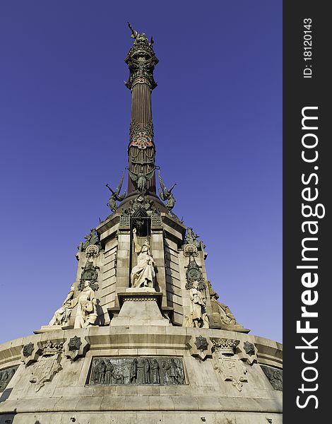 Monument of Christopher Columbus in Barcelona